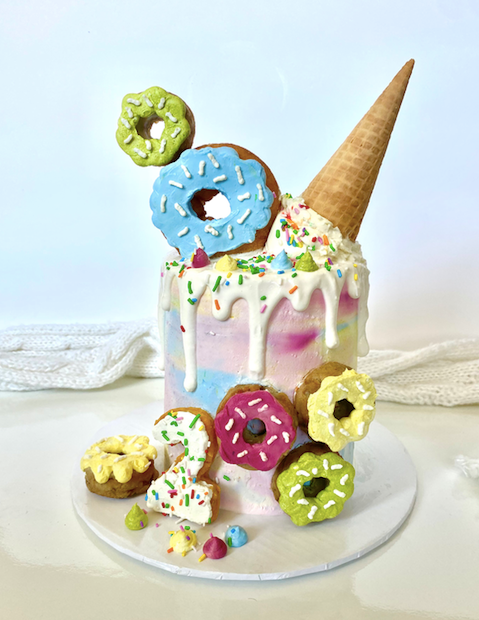 Dog cake and ice cream best sale